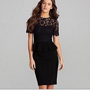 Lace peplum dress